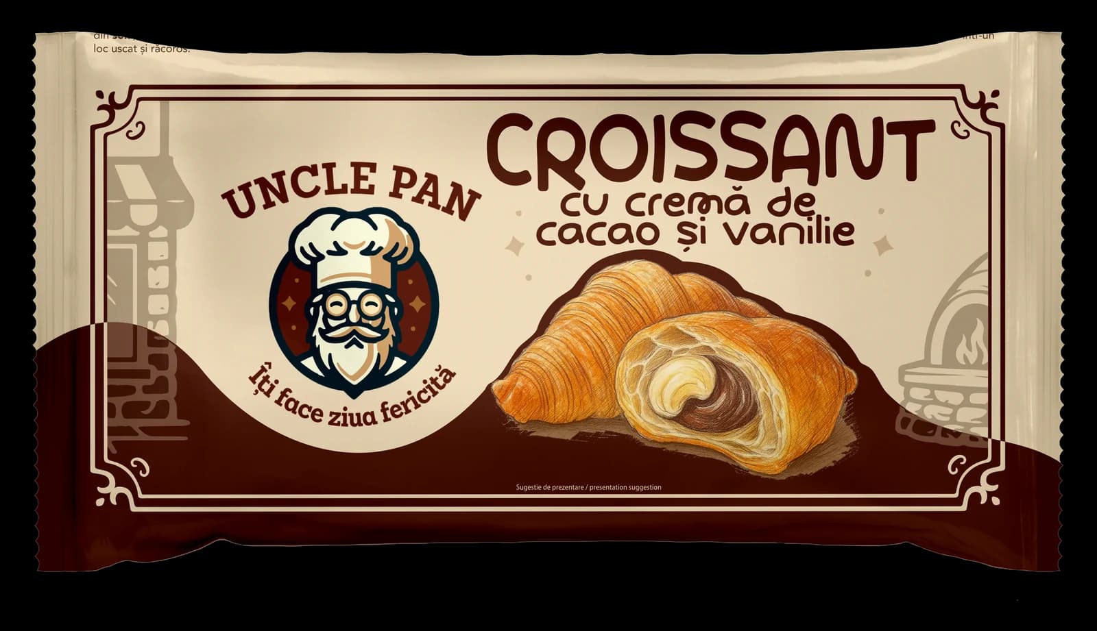 Croissant cu cremă de cacao și vanilie — Uncle Pan